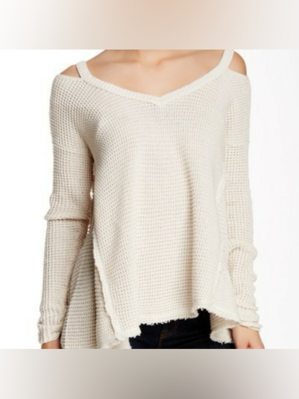 Free People Moonshine waffleknit sweater size small